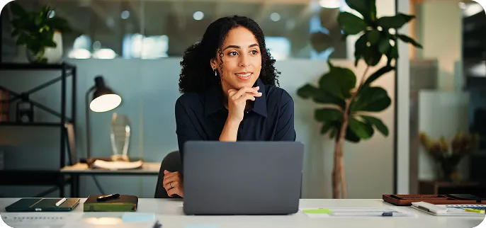 Person sitting in front of their computer